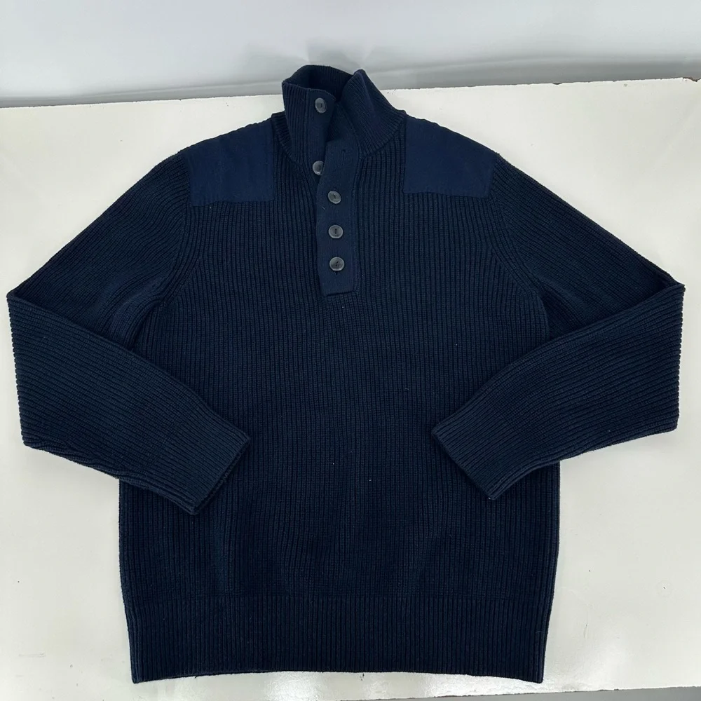 Banana Republic Navy Blue Wool Blend Sweater Large